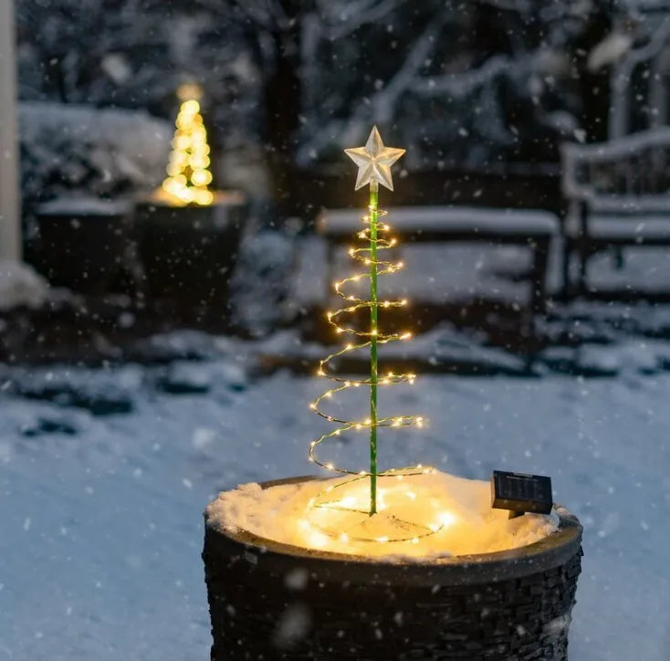 Luci solari a LED per albero di Natale, da esterno, da giardino, da cortile.