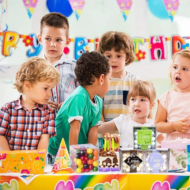 Scatole in acrilico con coperchio, organizer in plastica, confezione regalo, 12 pezzi