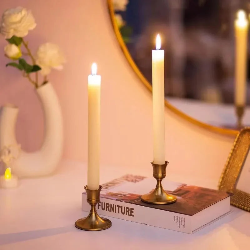 Portacandele da tavolo in metallo vintage ed eleganti, 1 pz/3 pz