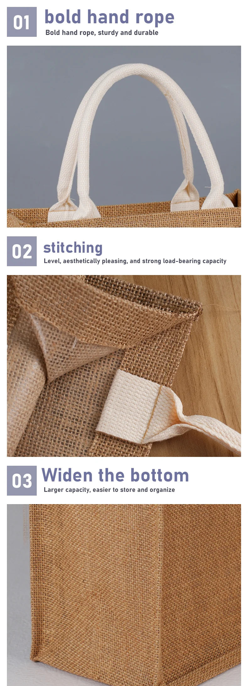 Borsa in lino Borsa in tela di cotone e lino ecologica.