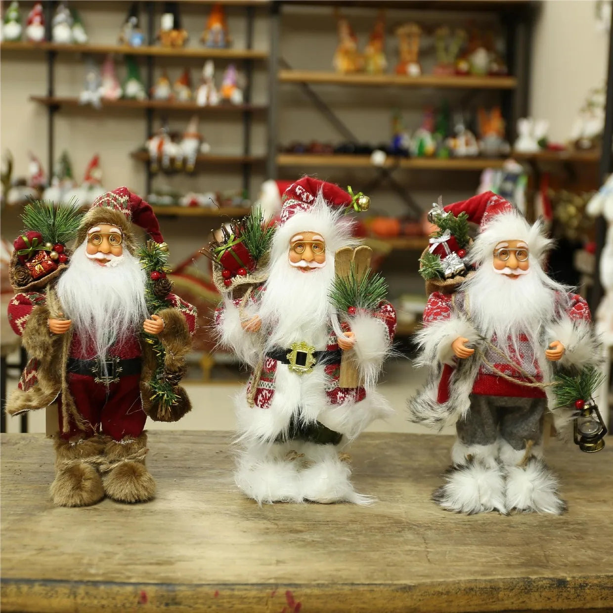 Statua di Babbo Natale - 12 pollici con graziosi dettagli luminosi.