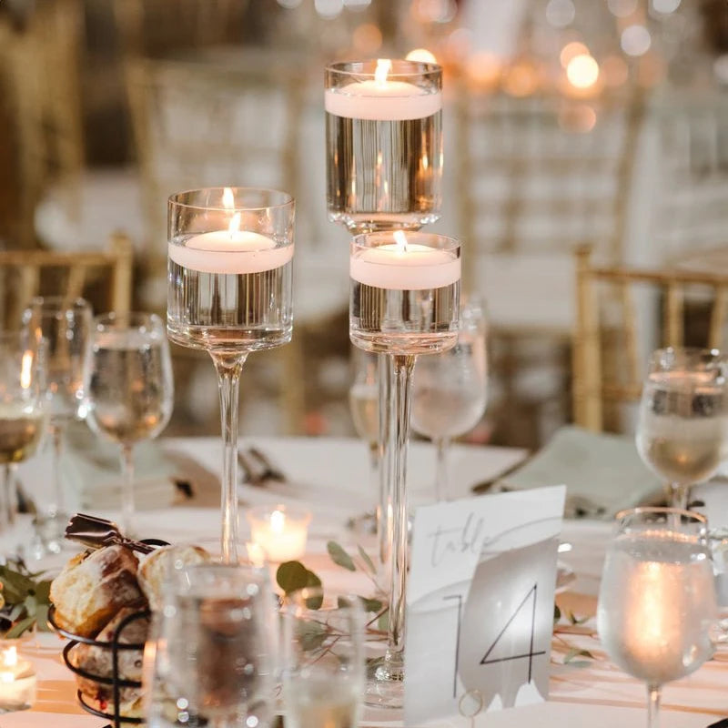 Portacandele portatile in vetro, bar, tazza, lumino da tè