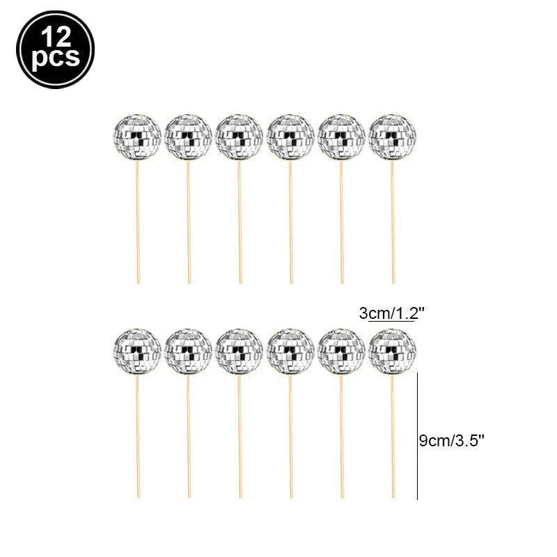 Bola de discoteca de espejos, decoración para fiestas de los años 70, reflectante, colgante, de 2 a 10 cm