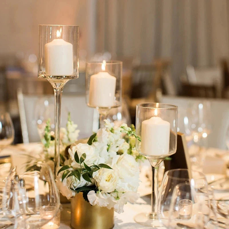 Portacandele portatile in vetro, bar, tazza, lumino da tè