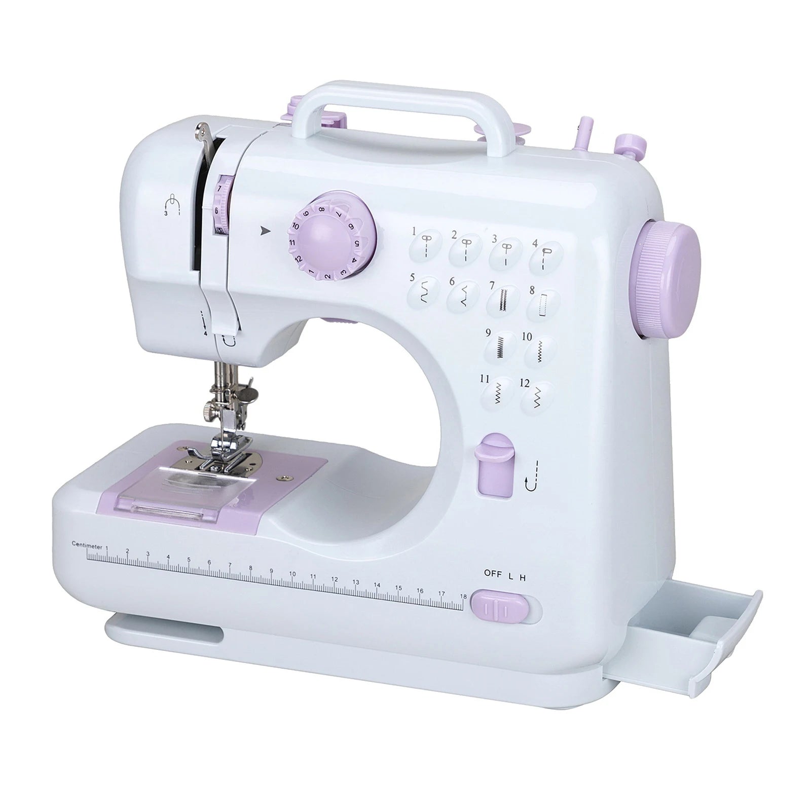 Elektrische Nähmaschine Mini Haushalts-Doppelfaden-Nähmaschine 505A 12 Stiche 220V