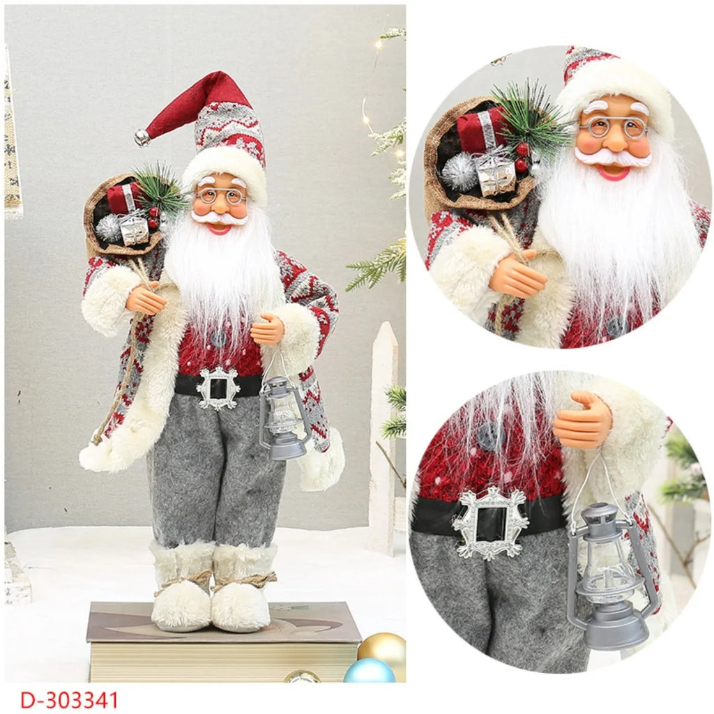 Statua di Babbo Natale - 12 pollici con graziosi dettagli luminosi.