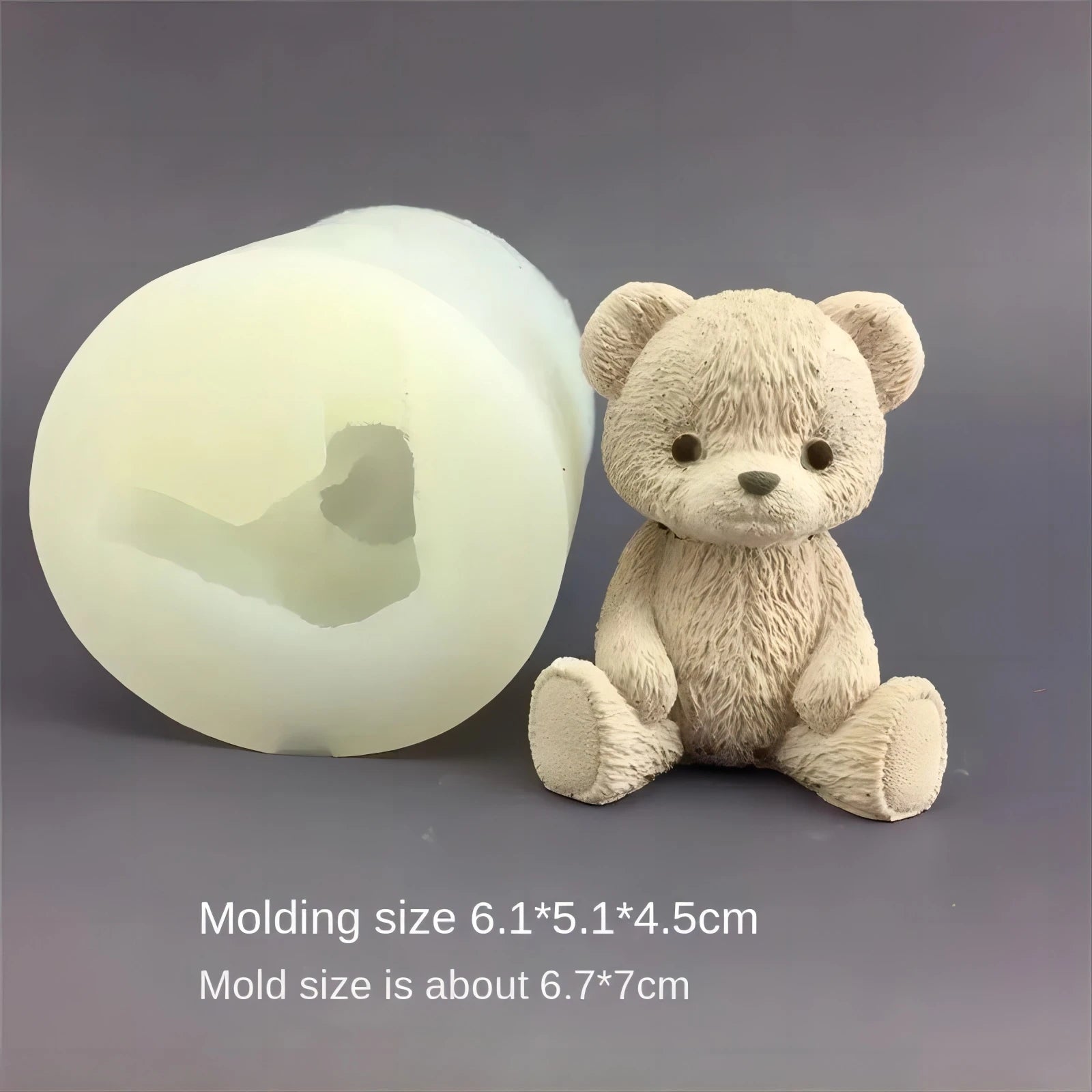 Candela per aromaterapia con stampo in silicone per barattolo di miele a forma di orsetto