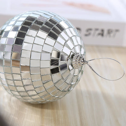 Palla da discoteca a specchio, decorazione per feste anni '70, riflettente, da appendere, 2-10 cm