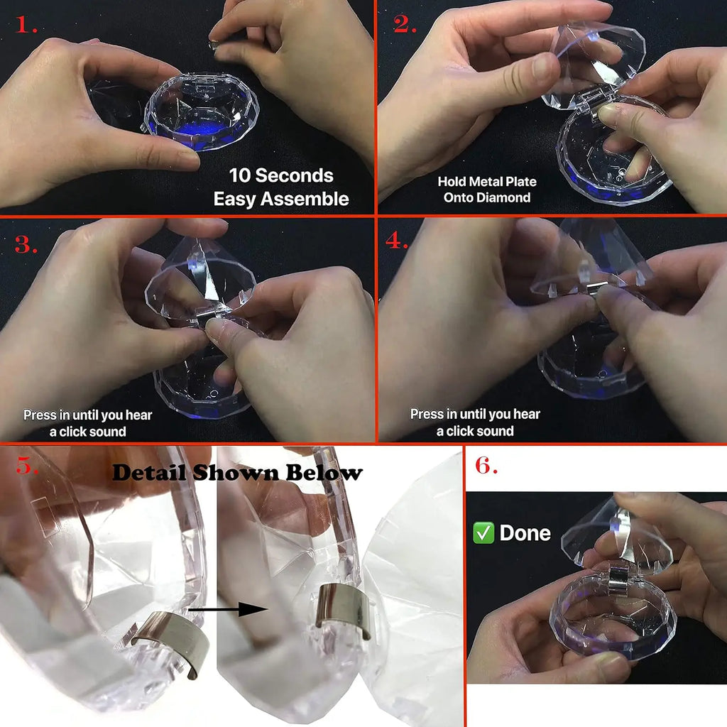 Scatole di caramelle a forma di diamante, trasparenti, per bomboniere di nozze, contenitore da 12 pezzi.