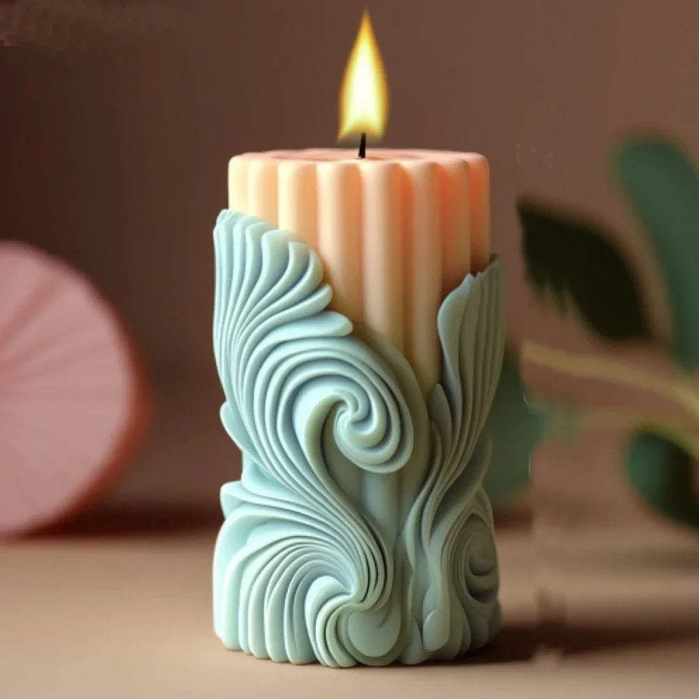 Grande stampo in silicone per candela a forma di rosa con fiore di peonia
