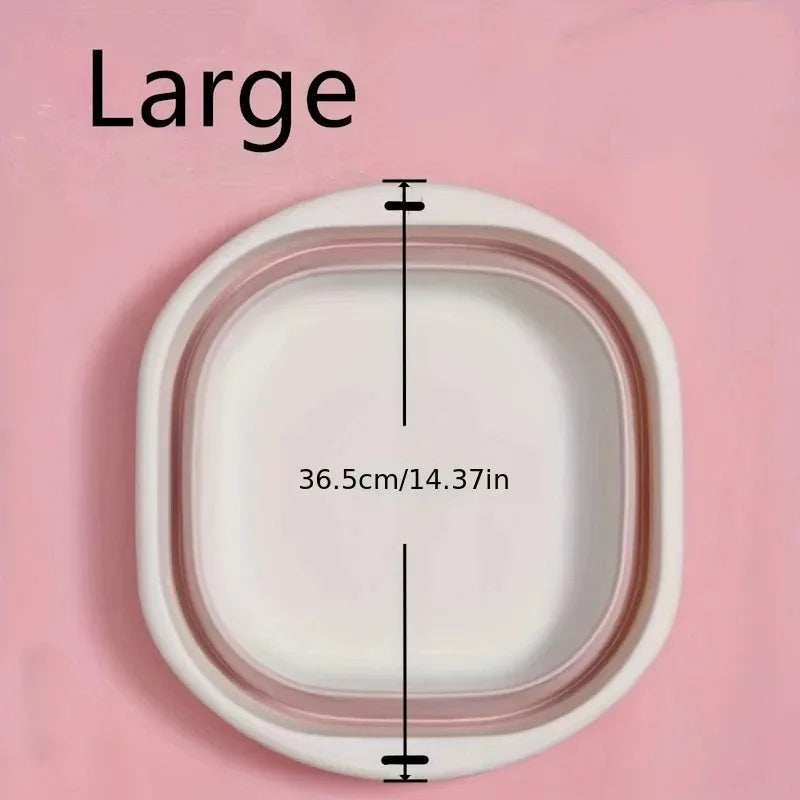 Cestini portabiancheria pieghevoli per lavabo, confezione da 3, salvaspazio.