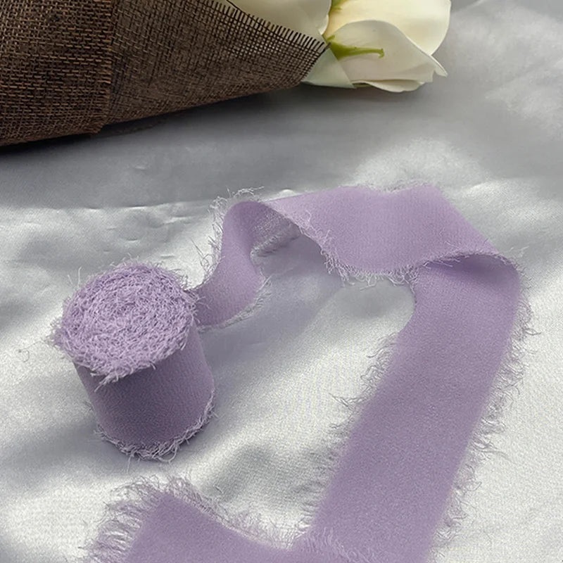 Nastro di pizzo, nastro di seta chiffon, fiori