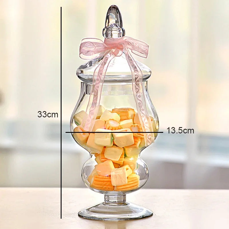 Barattoli di vetro per caramelle, forniture trasparenti, decorazioni per matrimoni.