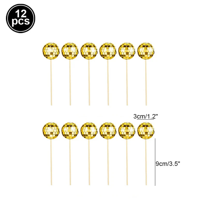 Bola de discoteca de espejos, decoración para fiestas de los años 70, reflectante, colgante, de 2 a 10 cm