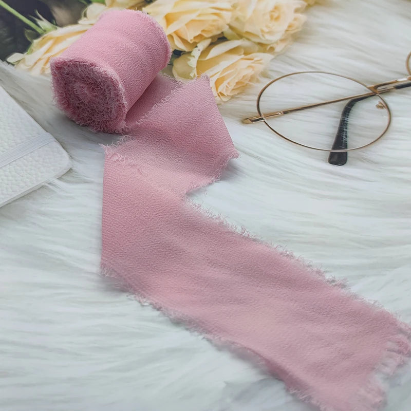 Nastro di pizzo, nastro di seta chiffon, fiori