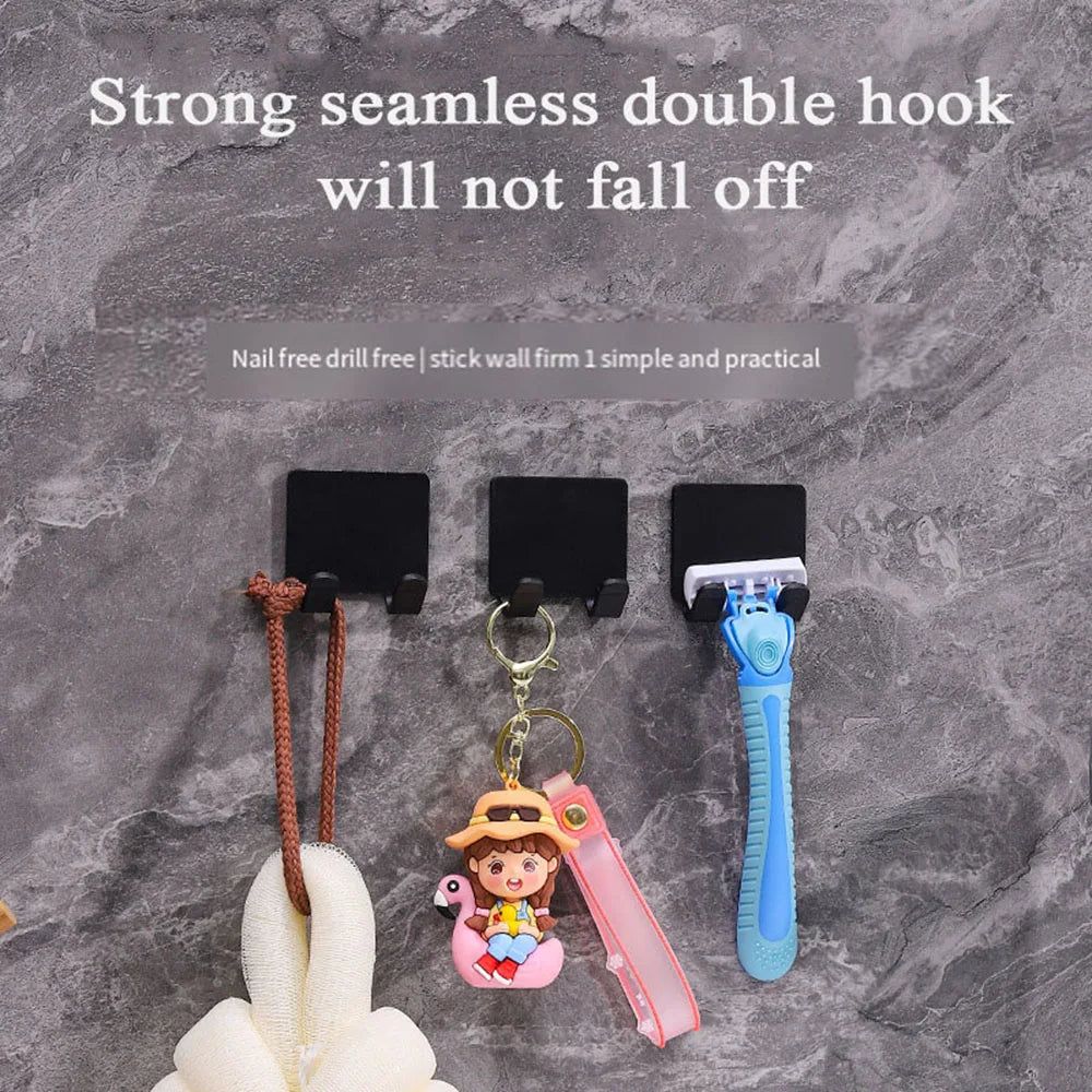 Supporto da parete per bagno, per gancio doccia, confezione da 2/4, adesivo