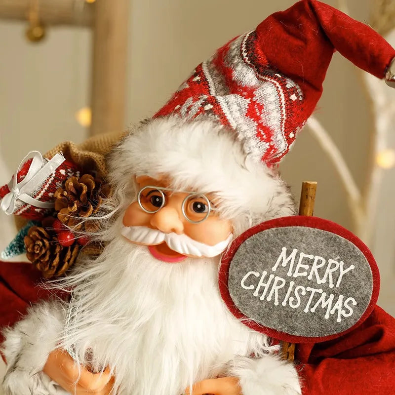 Grandi bambole di Babbo Natale decorative da 60 cm, Babbo Natale in piedi.