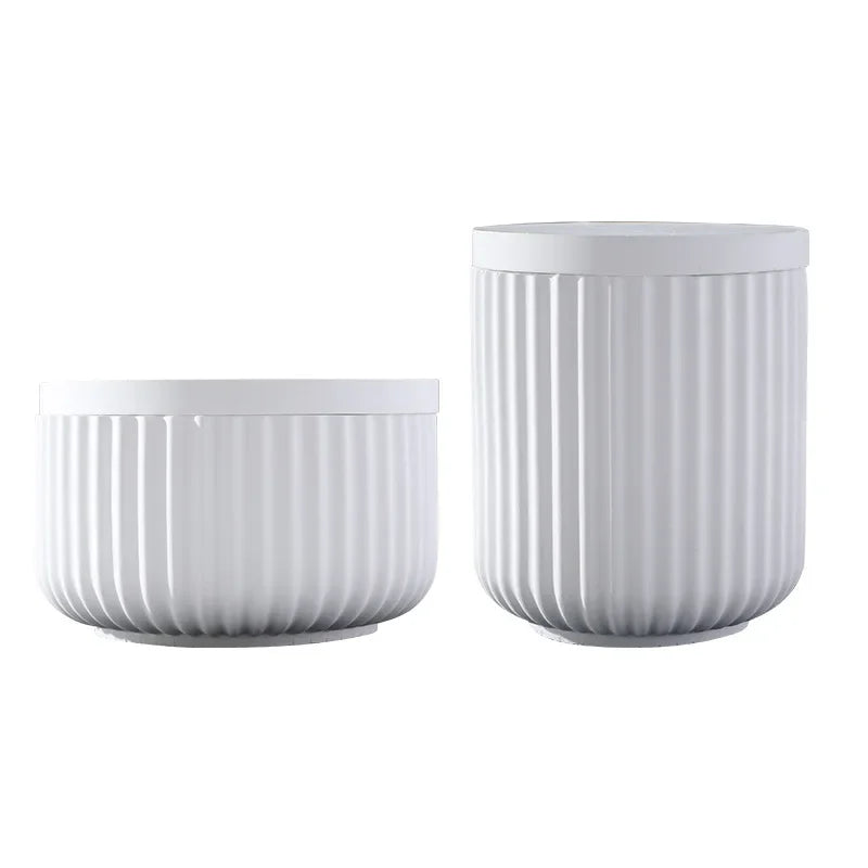 Stampo per candela a forma di tazza, semplice, a strisce, in gesso, cemento, resina e silicone