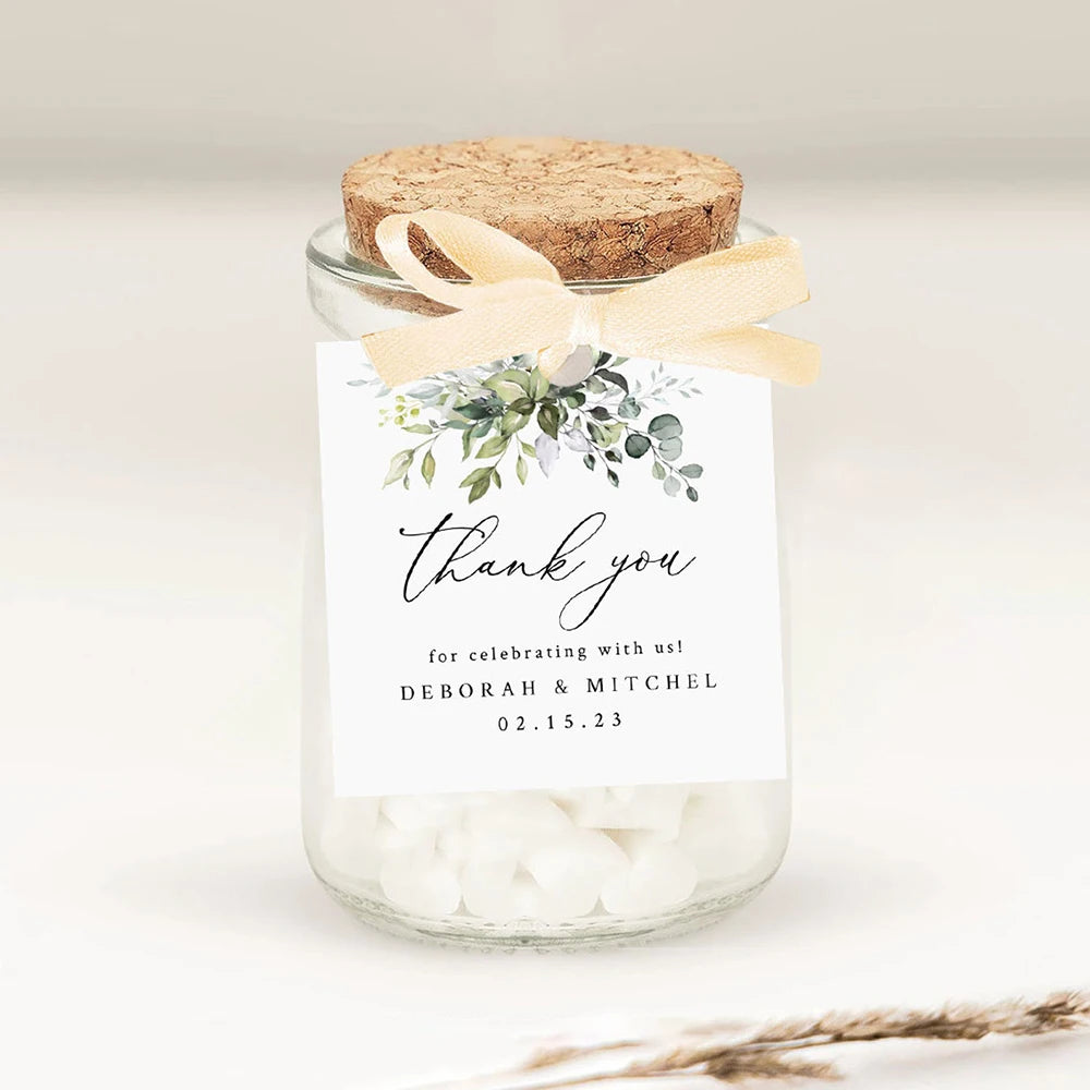 Personalisierte Dankeschön-Geschenkanhänger zur Hochzeit, 100 Stück
