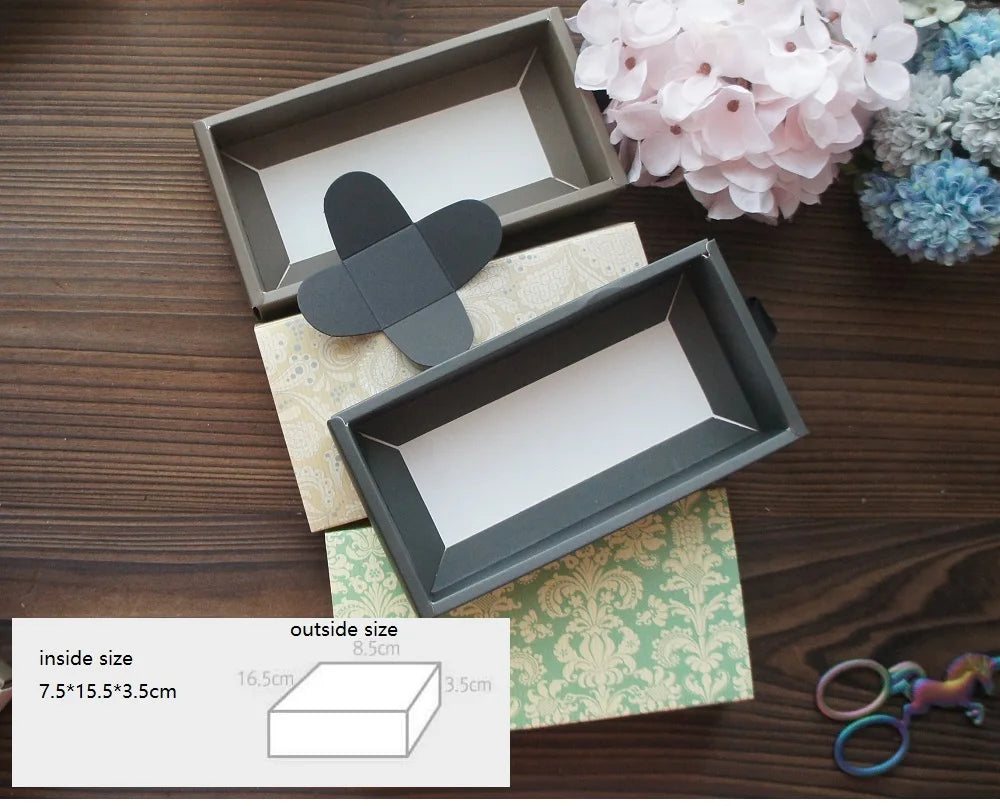 Elegante confezione regalo con motivo floreale blu e giallo, 3 misure, 10 pezzi