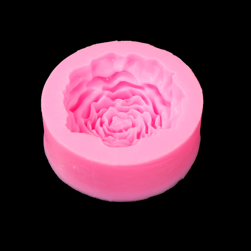 Grande stampo per candela in silicone a forma di peonia 3D
