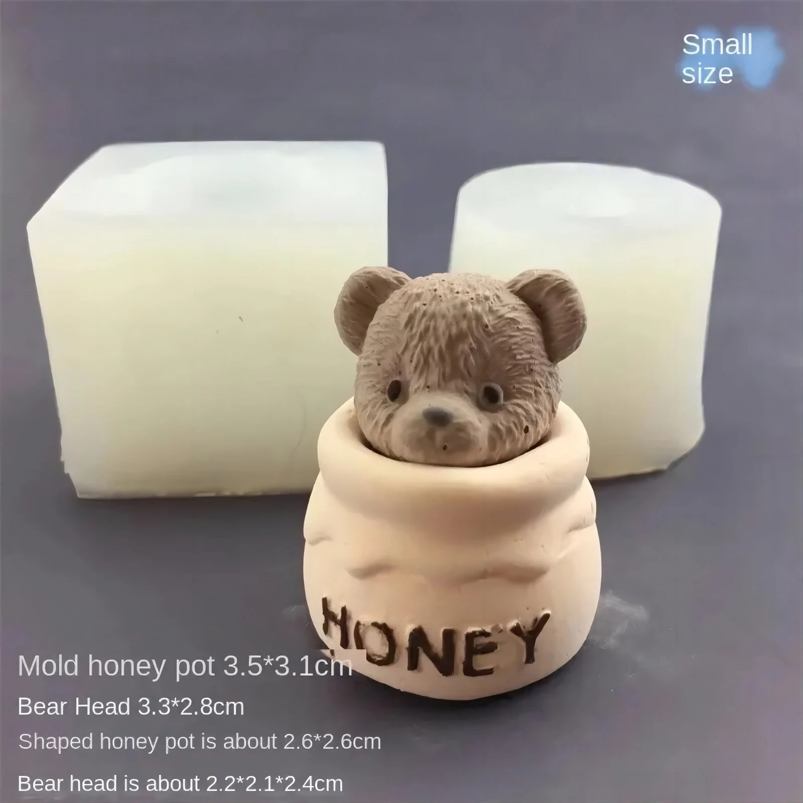 Candela per aromaterapia con stampo in silicone per barattolo di miele a forma di orsetto