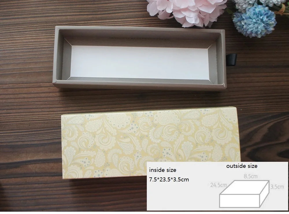 Elegant Blue Yellow Flower Pattern 3 Size 10 Set Gifts Packing