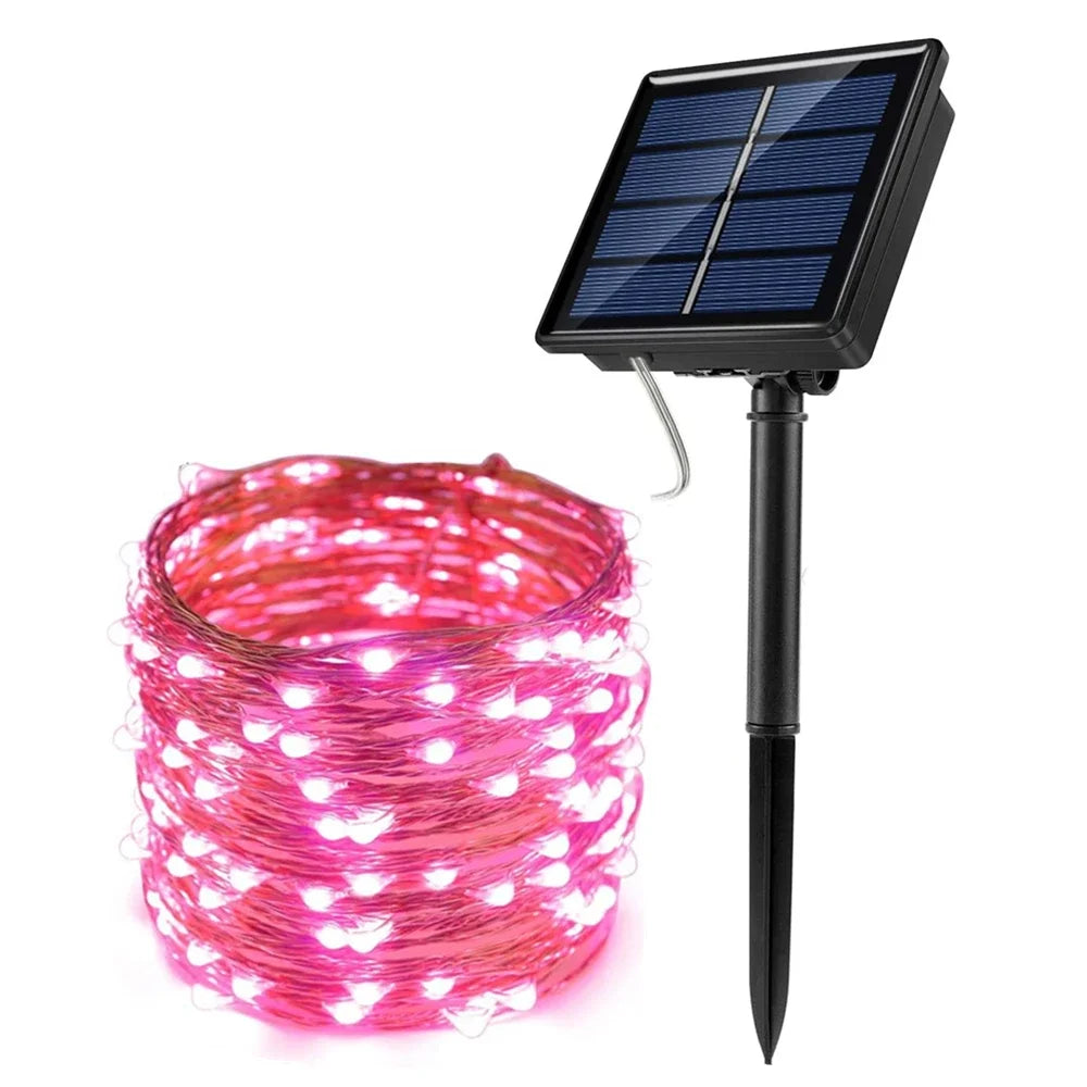 Luci solari natalizie da 50-300 LED per giardino delle fate da esterno.