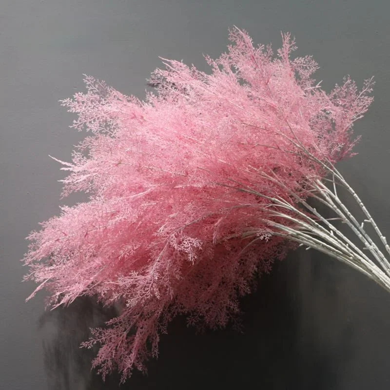 Fiore artificiale di pino, erba di brina, materiale per fiori da matrimonio, 105 cm