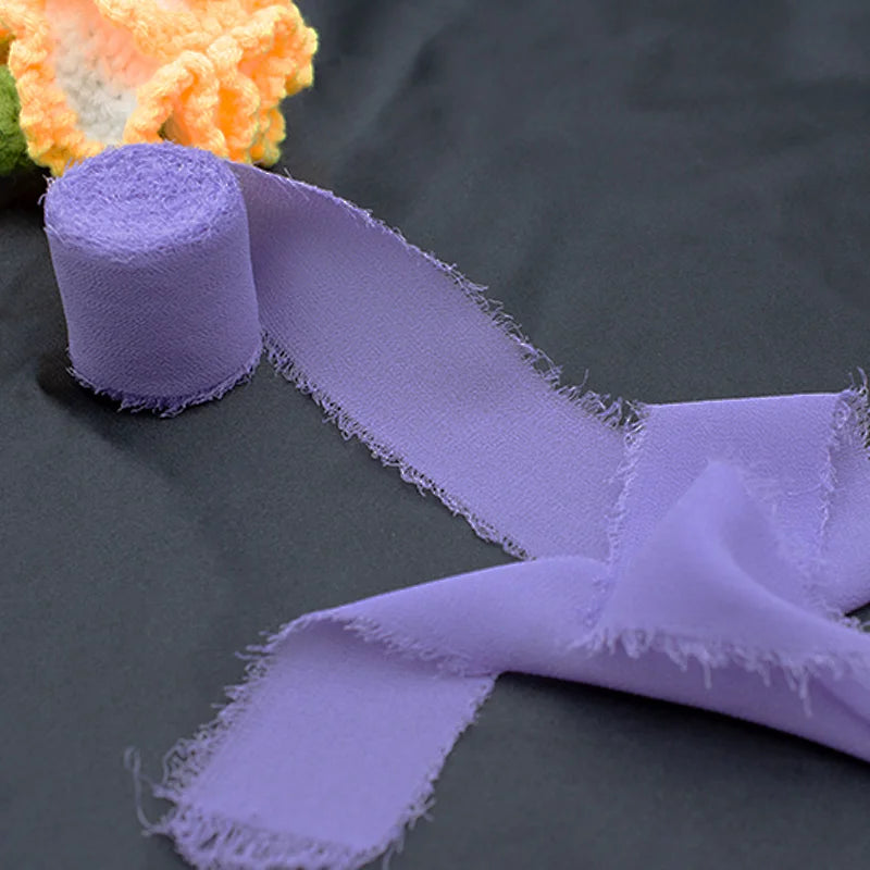 Nastro di pizzo, nastro di seta chiffon, fiori