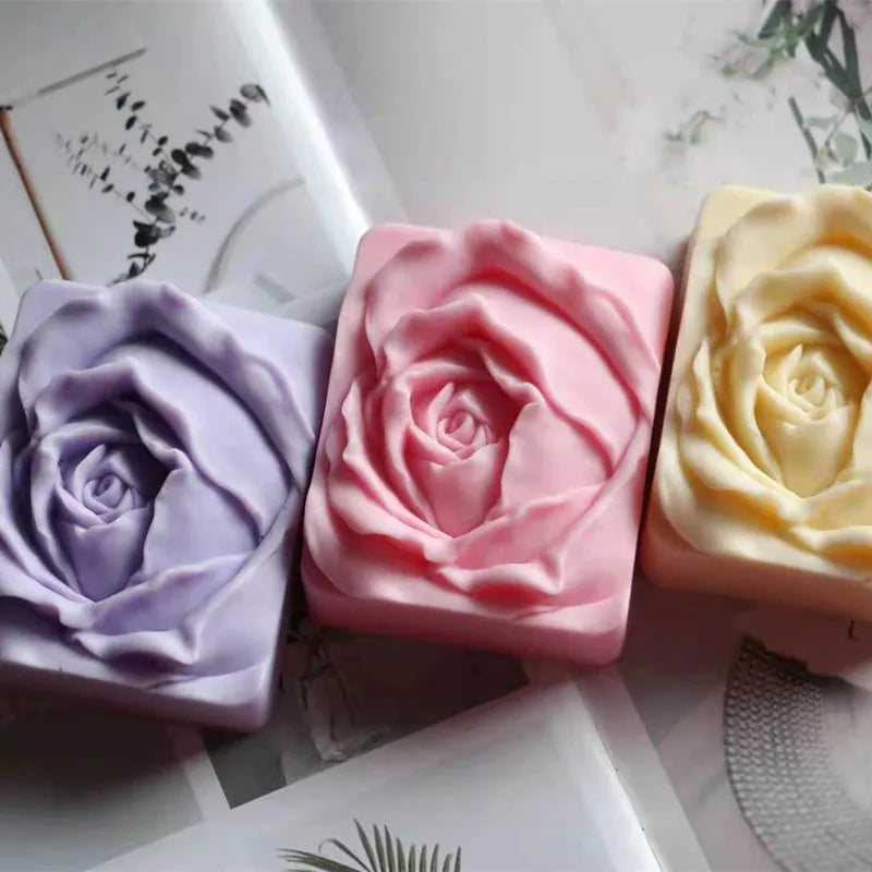 Elegante stampo per sapone a forma di girasole rettangolare 3D