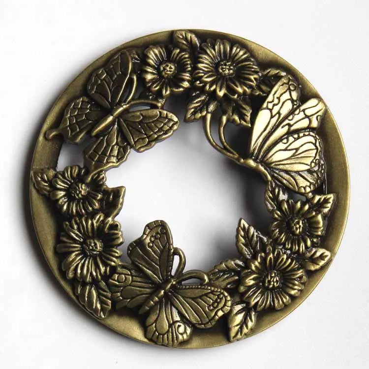 Candela antica a forma di farfalla, coperchio per barattolo, argento/oro/bronzo