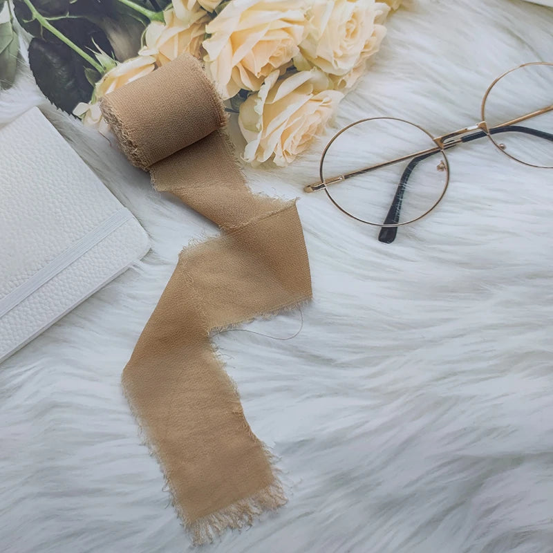 Nastro di pizzo, nastro di seta chiffon, fiori