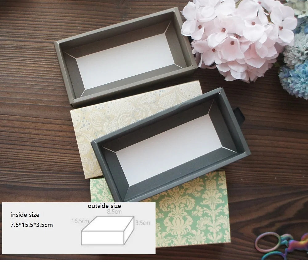 Elegante confezione regalo con motivo floreale blu e giallo, 3 misure, 10 pezzi