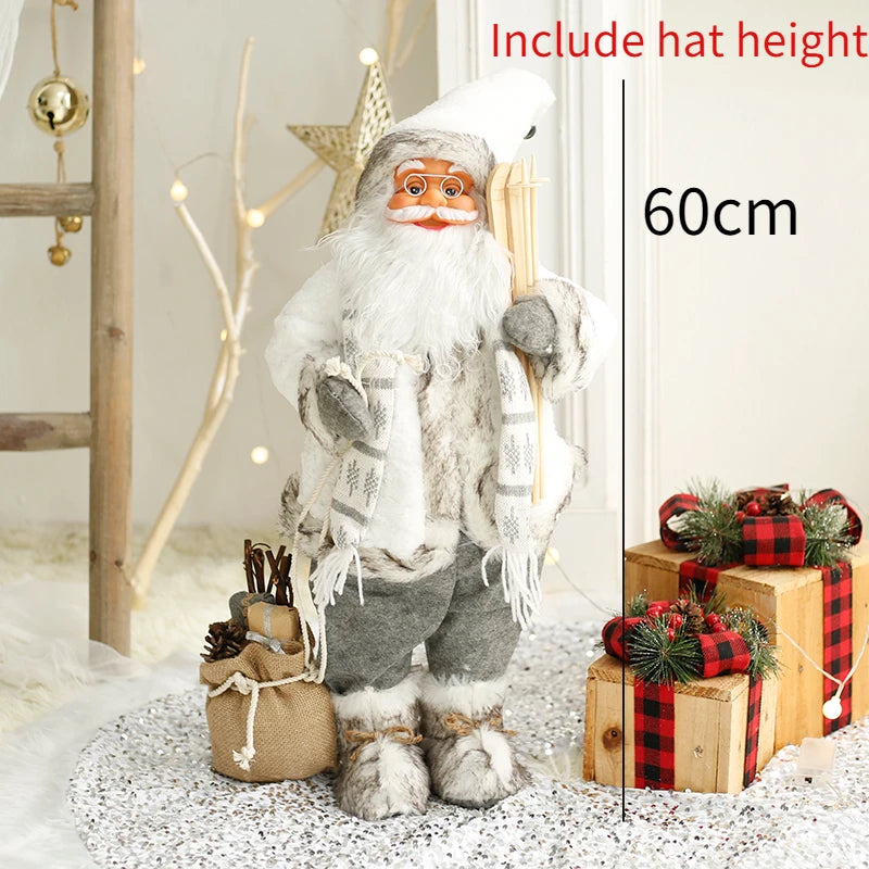 Grandi bambole di Babbo Natale decorative da 60 cm, Babbo Natale in piedi.