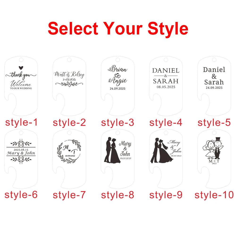 Apribottiglie con incisione laser personalizzata, portachiavi in ​​acciaio inossidabile dorato.