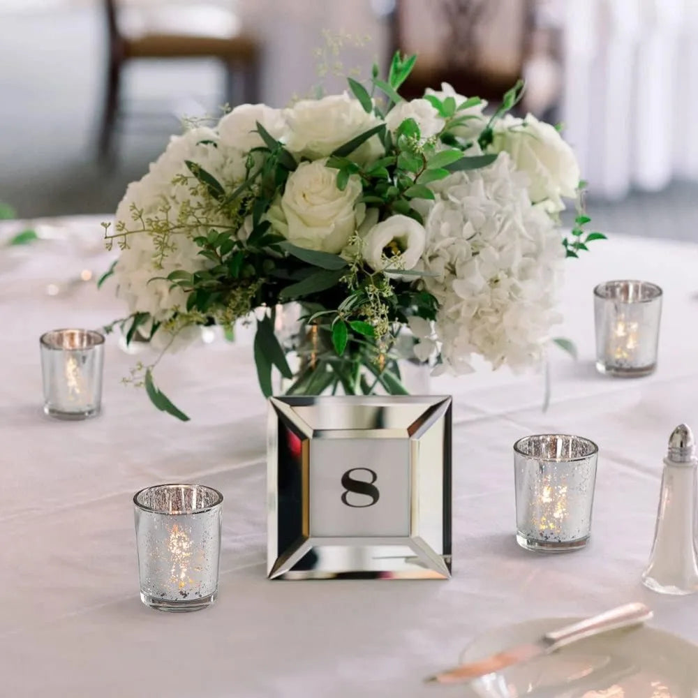 Portacandele tealight in vetro al mercurio