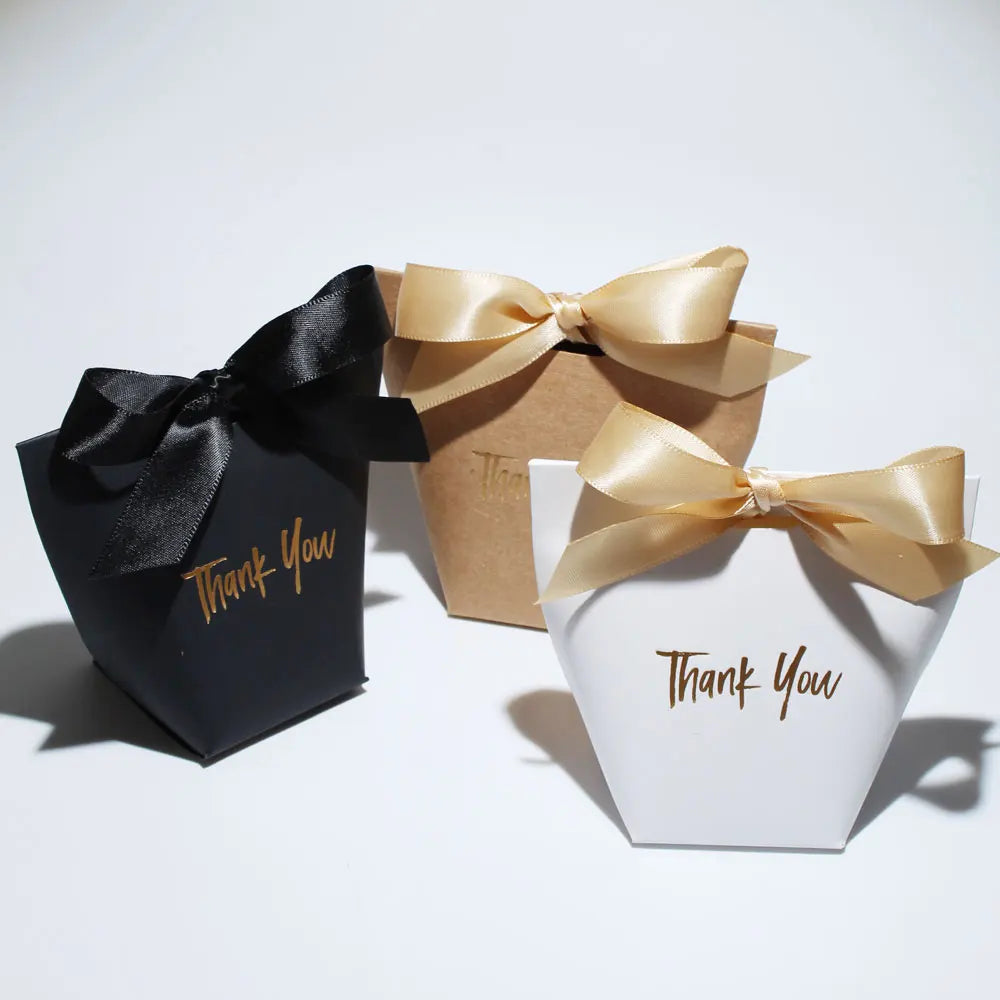 Charming Candy Present Boxes 'Thank You' Comes with Ribbon