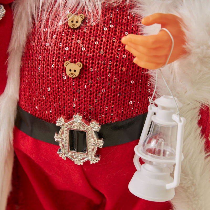 Grandi bambole di Babbo Natale decorative da 60 cm, Babbo Natale in piedi.