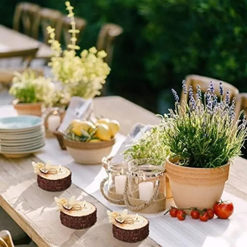 Candele per ospiti, portacandele in legno per lumini da matrimonio, 10/15/20 pezzi, bomboniere