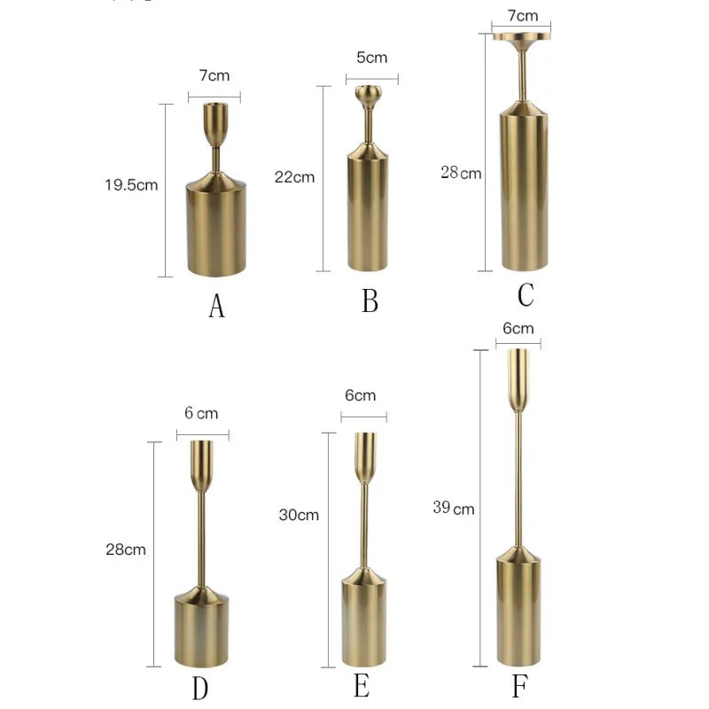 Portacandele in metallo retrò in stile europeo