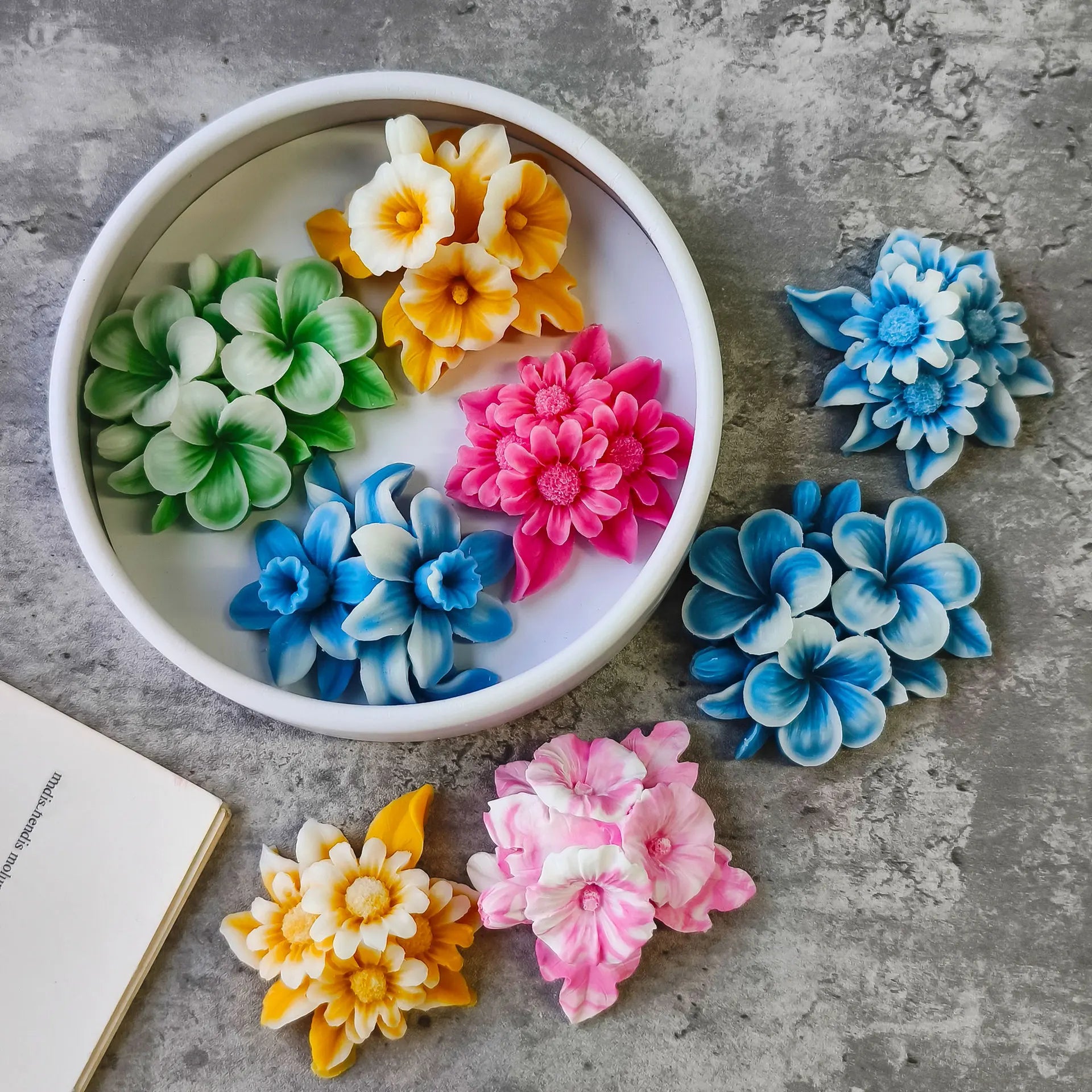 Stampo in silicone a forma di fiore per candele fai da te per aromaterapia
