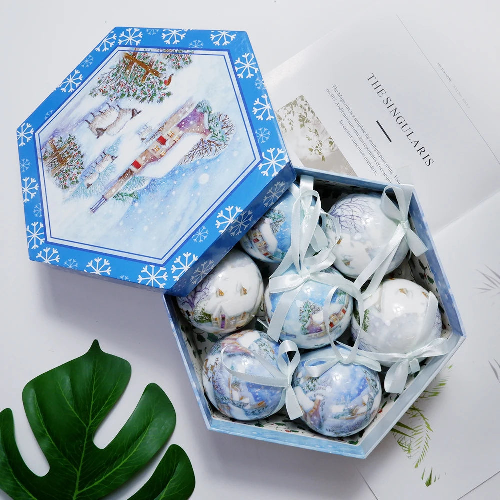 Palle di Natale, pendenti natalizi, decorazioni per l'albero, palline multicolori, set di decorazioni per feste in casa, palline decorative natalizie Navidad