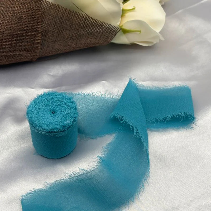 Nastro di pizzo, nastro di seta chiffon, fiori