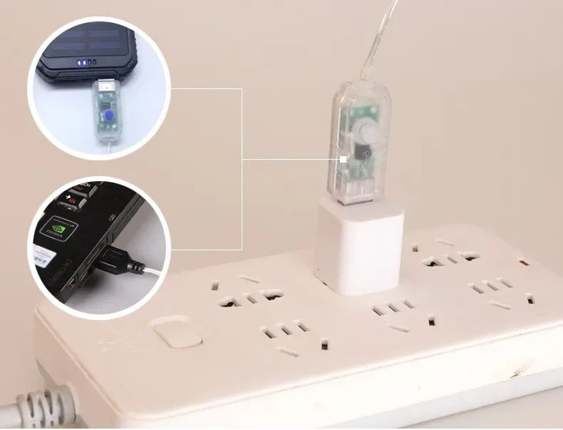 Tenda con luci natalizie e stelle di Babbo Natale.