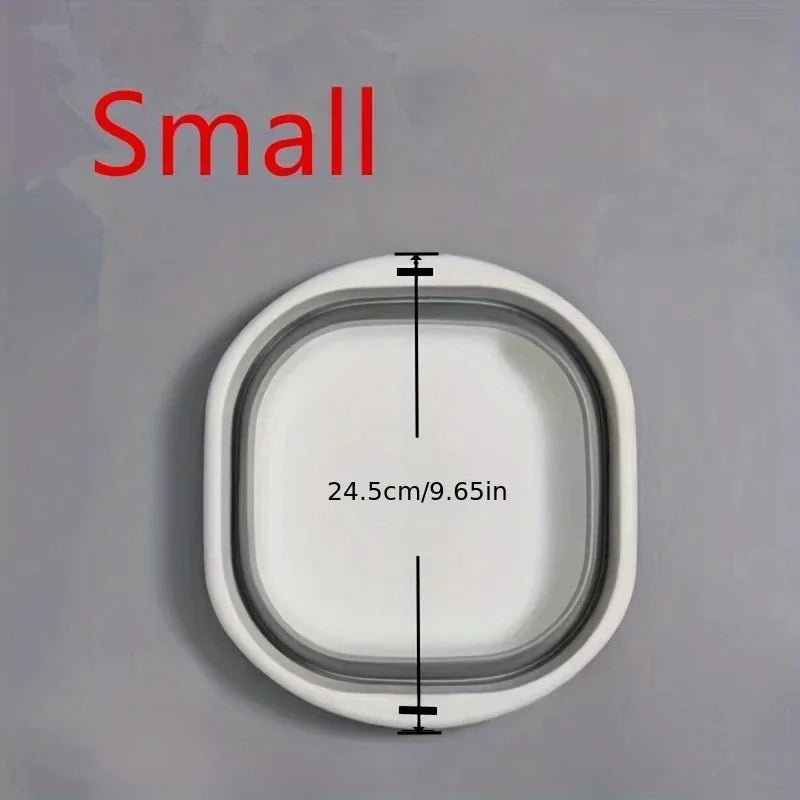 Cestini portabiancheria pieghevoli per lavabo, confezione da 3, salvaspazio.