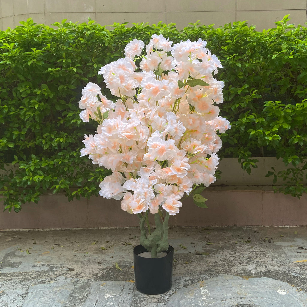 Hojas de bonsái de árbol de flor de cerezo artificial para decoración de eventos, hogar u oficina.