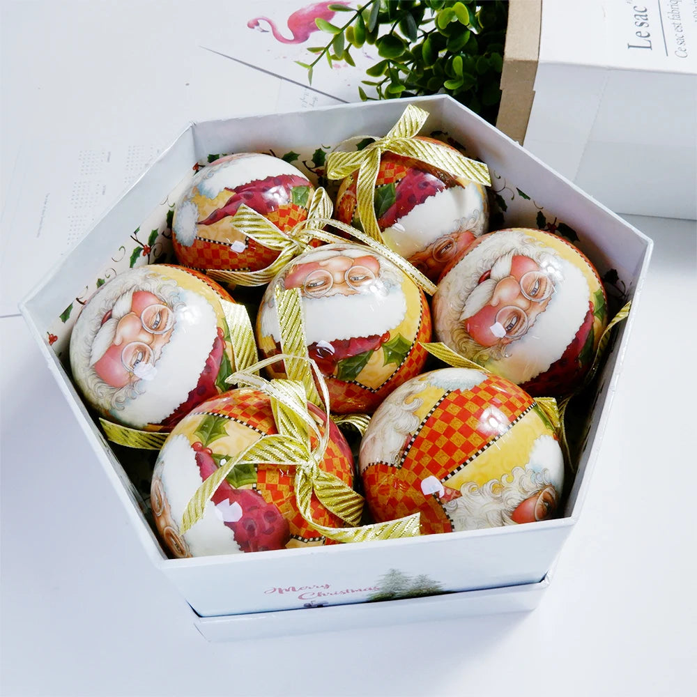 Palle di Natale, pendenti natalizi, decorazioni per l'albero, palline multicolori, set di decorazioni per feste in casa, palline decorative natalizie Navidad