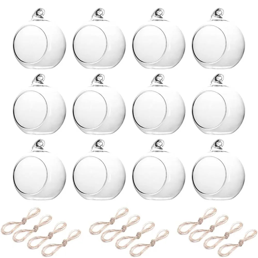 Portacandele in cristallo da appendere, diametro 6 cm/8 cm