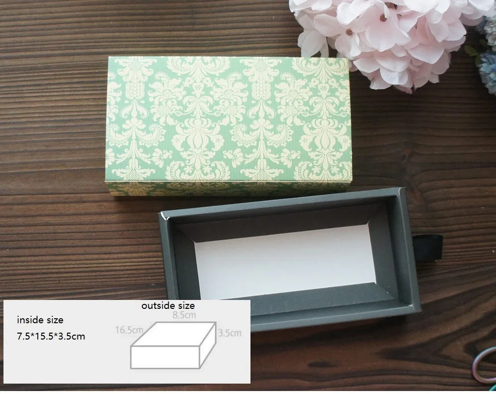 Elegant Blue Yellow Flower Pattern 3 Size 10 Set Gifts Packing